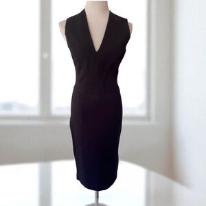 GIVENCHY PARIS Little Black Fitted Stretch Dress Size 40